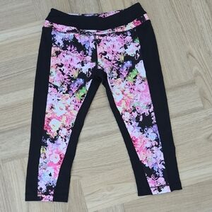 Cynthia Rowley Womens Leggings with Pink Floral Design Small